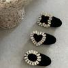 Clip Zircon Hairband Bow Girls Hair Clip Velvet Duckbill Clip Korean Style Hairpin Sweet Barrettes