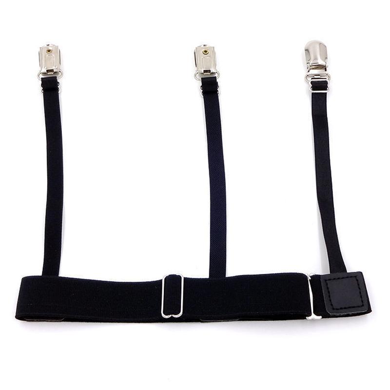 1 Pair Men Shirt Stay Stockings Non-slip Locking Clips Keep Shirt Tucked Leg Thigh Suspender Garters Strap Leather Harness Belts