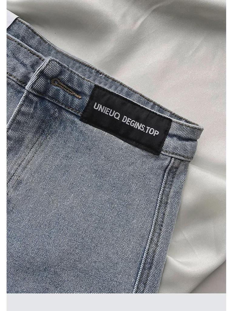 Women's High Waist Denim Shorts - Summer 2022, Slim Fit, A-Line, Elastic, Internet Celebrity Style