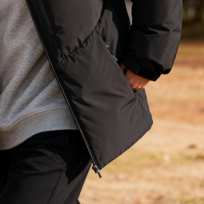 Under Armour Solid Color Logo Hooded Outdoor Warm Jacket Fleece Elastic Long Pants Casual Sports Set Men sets Black 24600708-001+23600801-001