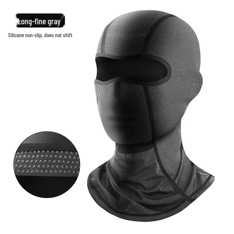 Silicone Non-slip Cycling Helmet Liner & Sun Protection Ice Silk Face Mask