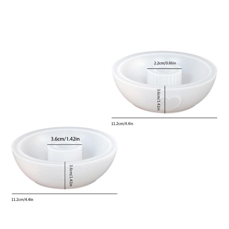 Bowl Shape Candlestick Silicone Molds for Epoxy Resin Pillar Candle Holder Tealight Holder Home Party Decoration