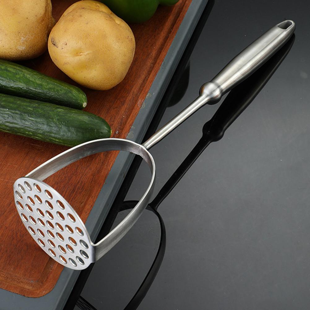 Manual 304 Stainless Steel Potato Masher Garlic Presser Kitchen Tool Fruit Vegetable Mash Avocado Smasher Pumpkins Crusher