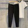 Summer new drape non-ironing small trousers men's slim-fitting retro trousers light business simple casual trousers