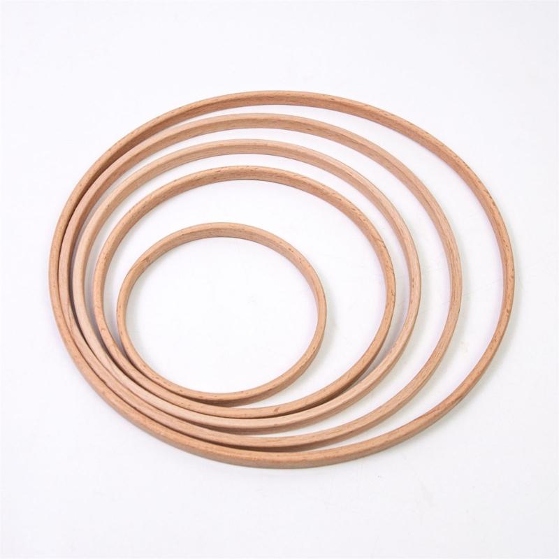 Wood Floral Hoop Wreath 10Pcs Wood Floral Hoop Rings for Wedding Wreath Wall Hanging Decoration Dream Catcher Art Craft