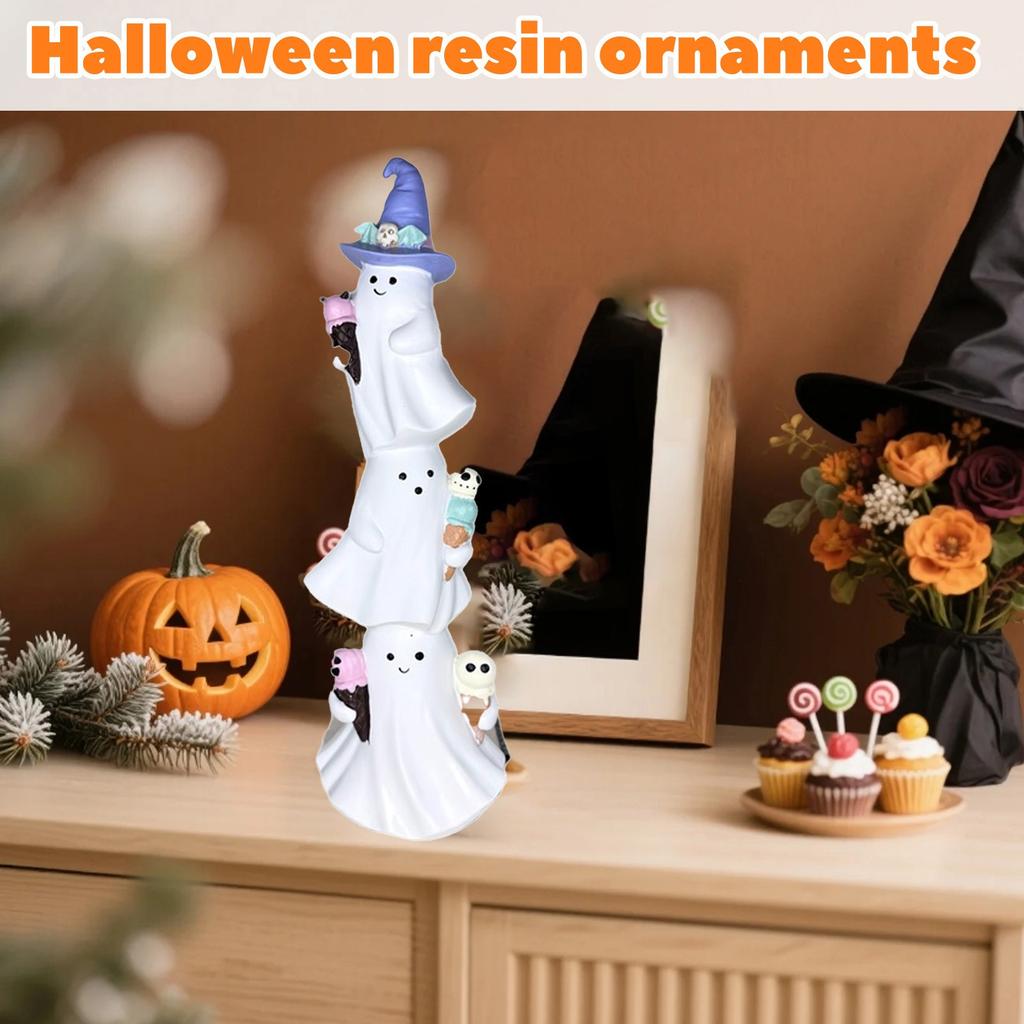 Halloween Three-layer Ghosts Resin Decorative Ornament