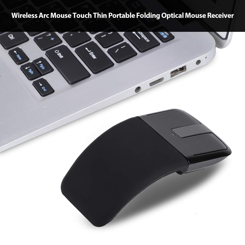 Bluetooth Wireless Foldable Arc Wireless Touch Thin Portable Foldable Optical Mouse Receiver for and Phones Mouse, Mouse, Notebooks, Laptops, Tablets,