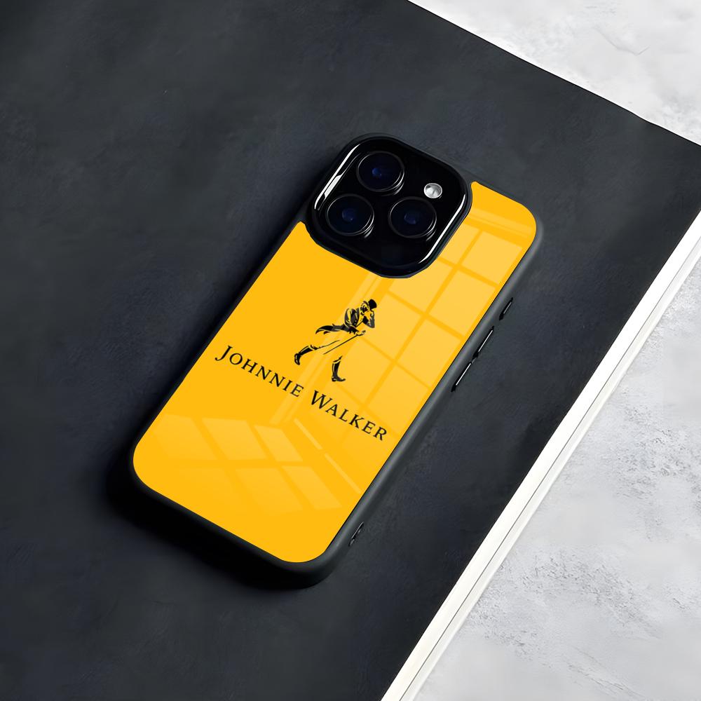 

JohnnieS WalkerS Logo Phone Case For IPhone 17 Pro Max 16 15 14 13 11 Pro Max Plus Glass Phone Case iPhone 12 Pro Max