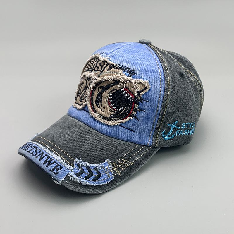Kappe Baumwolle Mode Haifisch Stickerei Lässig Schirmmütze Für Damen Snapback Hip Hop Kappen Für Männer Und Frauen Gorras Cntang Herren Baseball