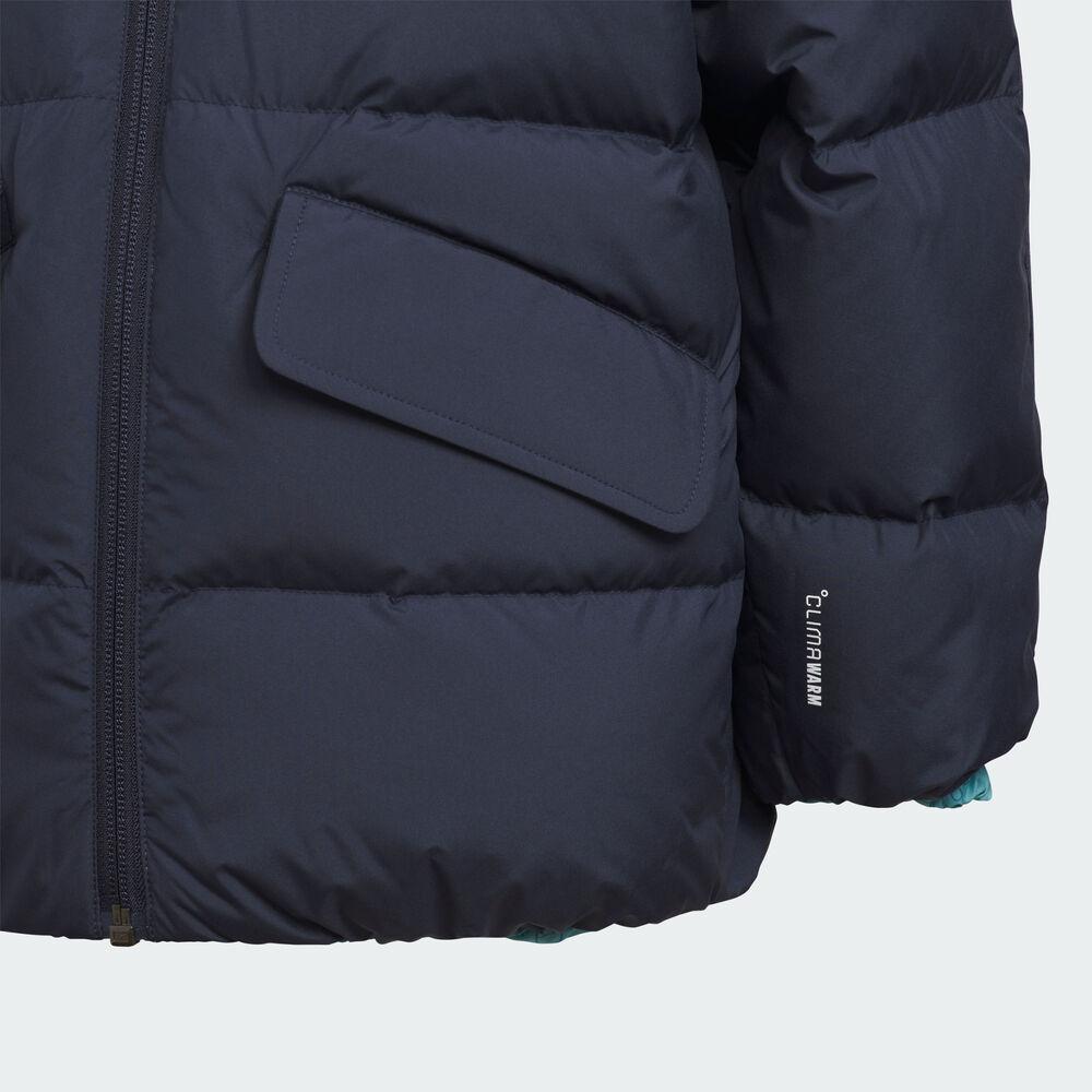Adidas Down Jacket Duck Down Reversible Casual Warm Windproof Mid-Length Kids outerwear Legendary-Ink-Blue Light-Mint KC2817