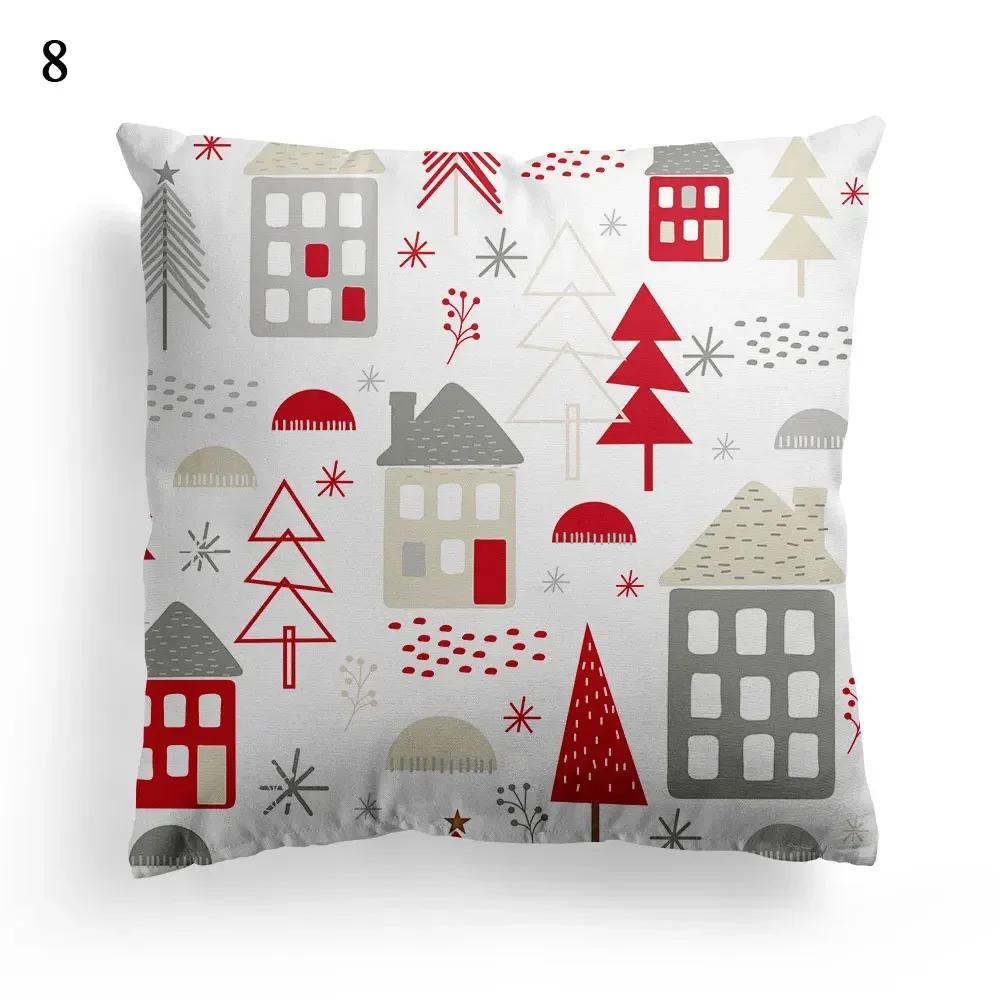 45*45cm Decorative Cushion Cover Christmas Santa Claus Pillow Cover Christmas Decoration Pillowcase Cushions For Sofa Home Gifts