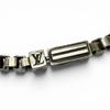 Great LOUIS VUITTON Bracelet LV Tailor Silver AG925 Mens L M1149L Used