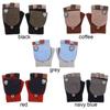 Cover Students Children Winter Warm Mittens Half-finger Gloves Knitted Glove Thickening Gloves