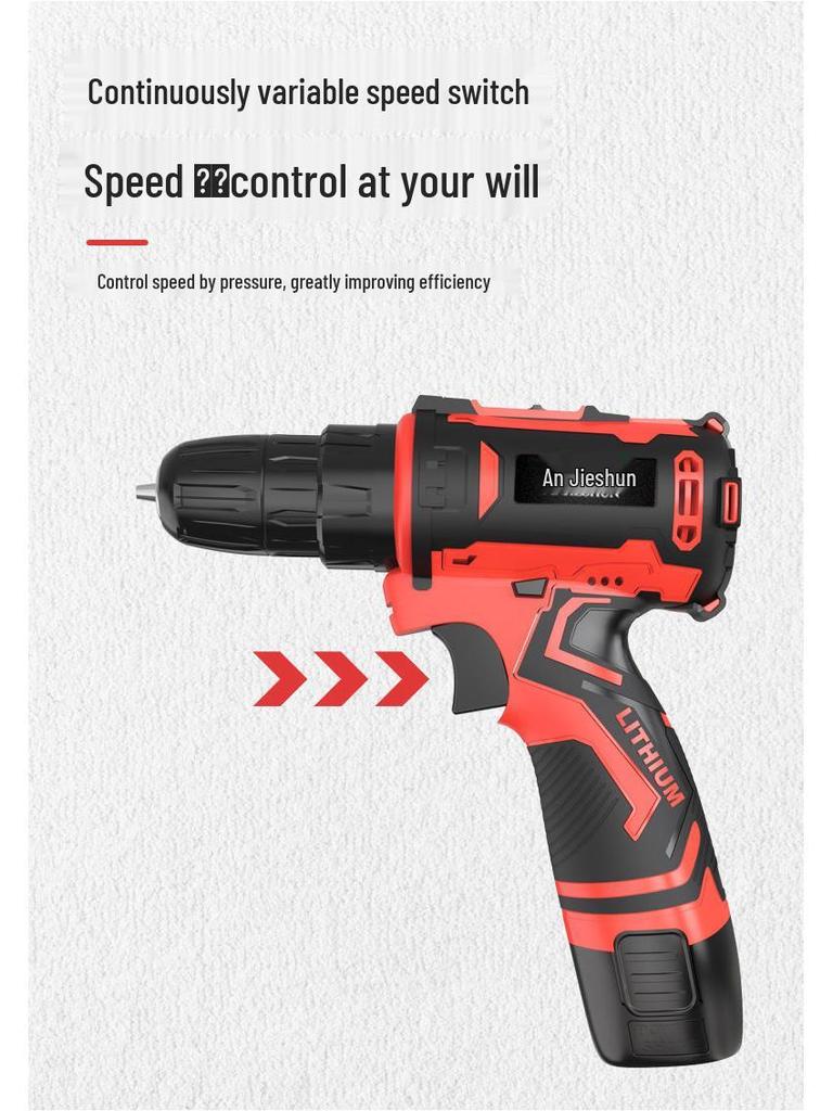 Rechargeable Multi-Function Electric Drill Tool Set for Electricians and Carpenters