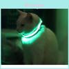 Glowing Led Dog Collar Adjustable Usb Rechargeable Nylon Pet Collar For Night Safety