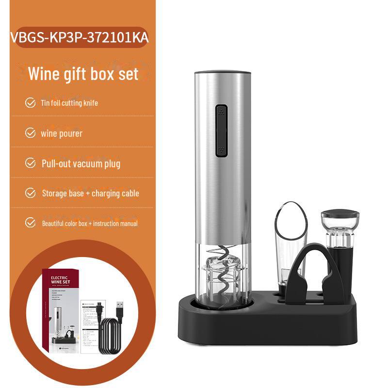 Abridor de vino eléctrico automático recargable - Herramienta multifuncional para el hogar