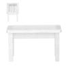 Miniature Bench Vivid Lifelike Apprance Pure Color Doll House Garden Stool for 1:12 Decoration