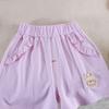 Summer 2026 Girls' Floral T-shirt & Shorts Set - Stylish Round Neck Two-Piece Outfit