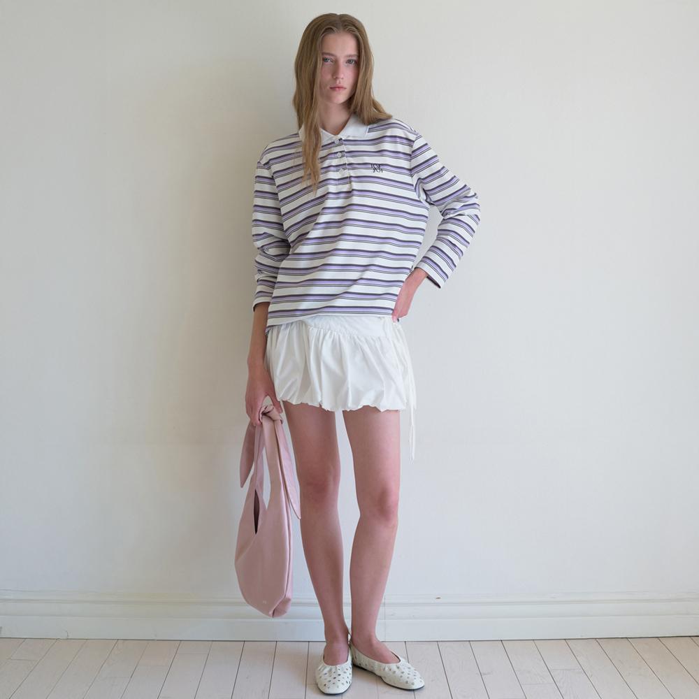 Elssibeui Balloon Layered Wrap Skirt_Ivory