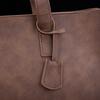 Men's Retro Korean Style PU Leather Tote & Crossbody Shoulder Bag