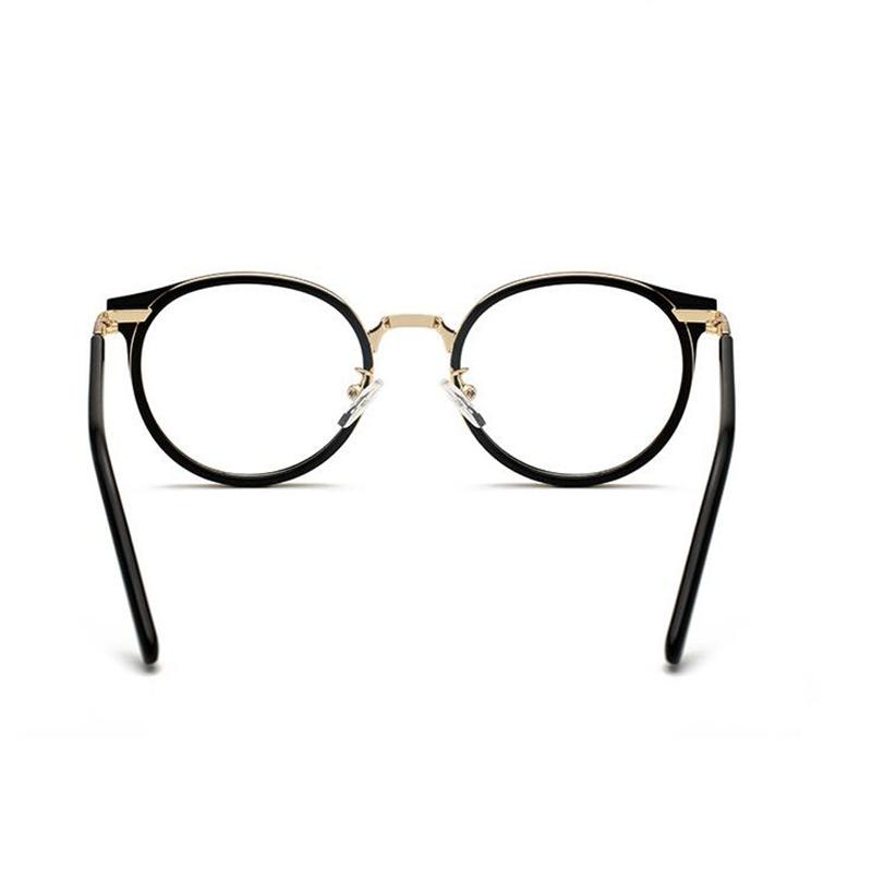 Blue Light Blocking Women Oval Prescription Glasses For The Nearsighted Metal Student Minus Diopte Eyeglasses 0 -0.5 -0.75 To -6