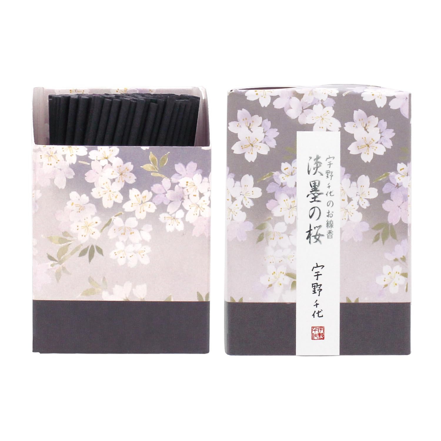 

Uno Chiyo s Light Ink Sakura Incense Sticks, Mini, Approx. 75g, Nippon Kodo, Made in Japan, Cherry Blossom Scent, Low Smoke