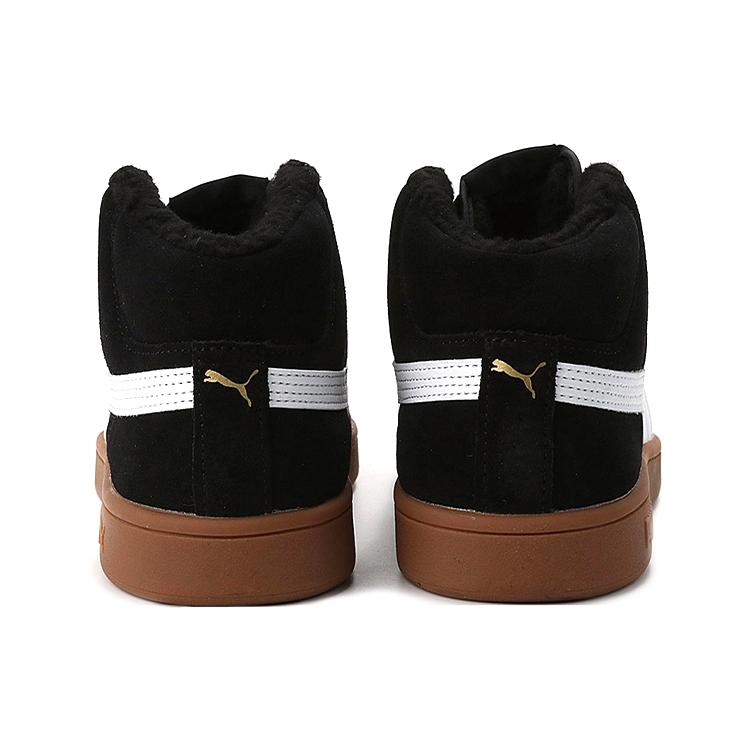 Puma Smash V2 Mid Winter 'Black Gum' (Unisex) Black / White / Gum Skateboard Shoes 375870 01