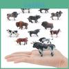 Wildlife Animal Miniature Cow Model Set With Pvc Material For Kids Educational Play