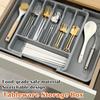 Retractable Knife Fork Storage Tray with Dividers Utensils Storage Organization Home Kitchen Organizing Expansion Disk