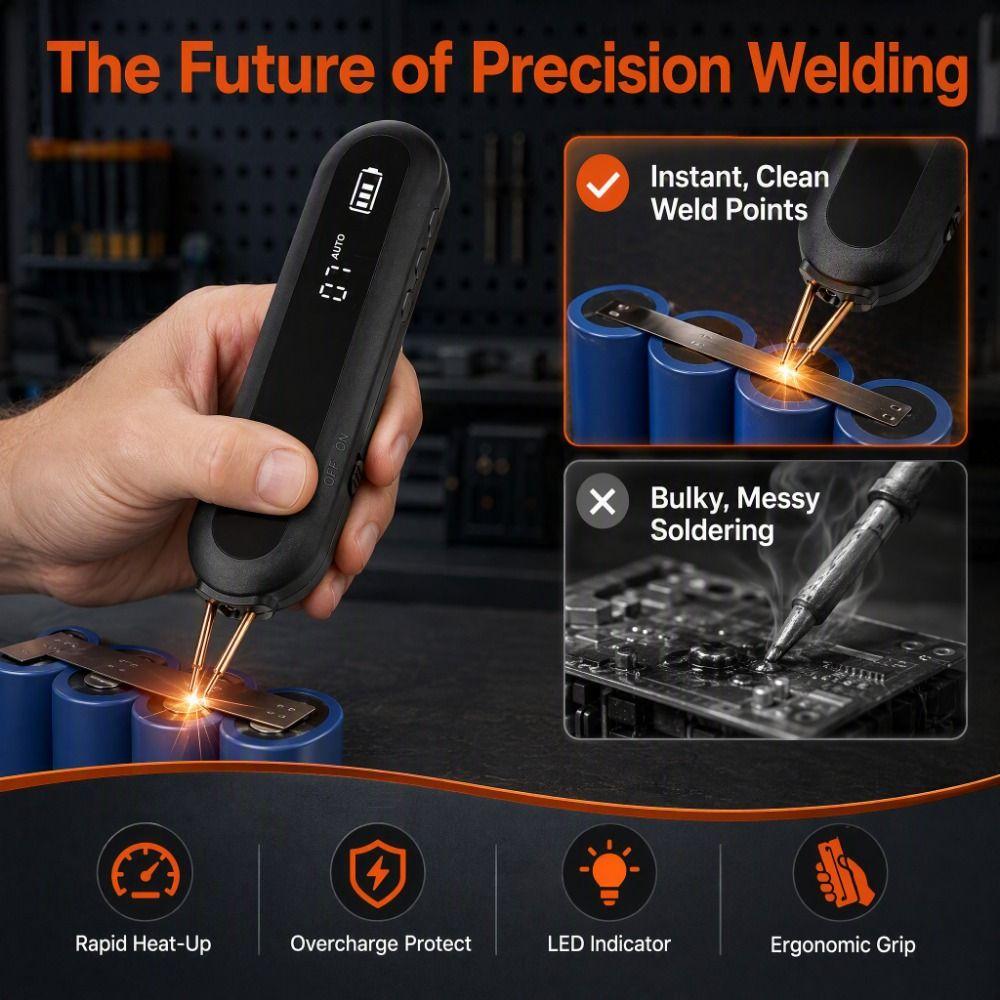Handheld Spot Welder Adjustable Mini Battery Welder Portable Spot Welding Machine Touch Welding