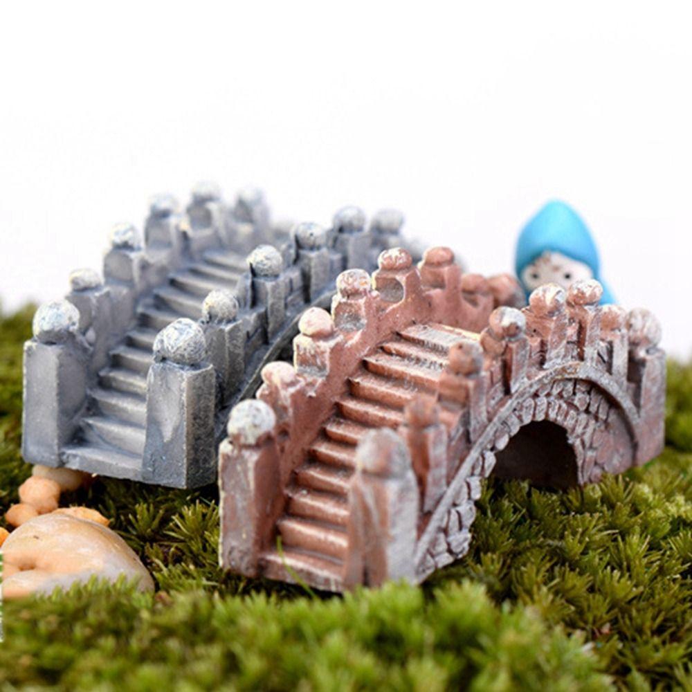 Resin Craft Resin Bridge Miniatures Small Bridge Jiangnan Small Bridge Creative   Fairy Garden