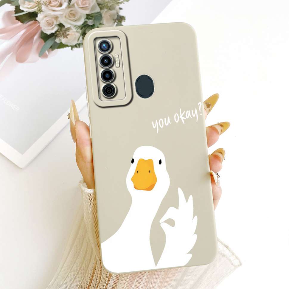 For Tecno Camon 17 CG6 CG6j Case Fashion Cute Cartoon Print Silicone Back Cover For Tecno camon 17 Bumper Phone Cases Fundas