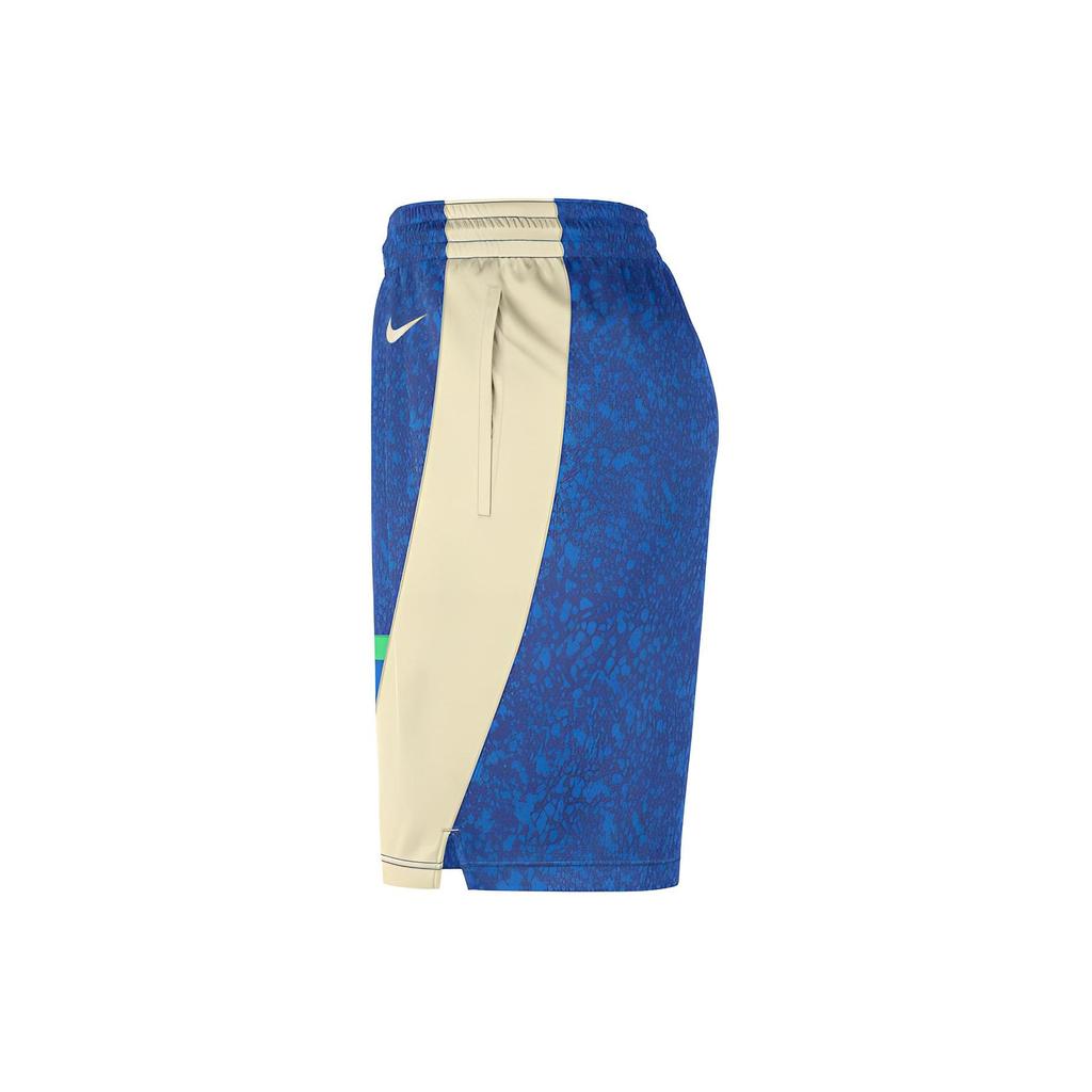 Nike NBA Milwaukee Bucks Swingman City Edition Dri-Fit Shorts Photo Blue/Flat Opal Men Streetwear DX8709-406
