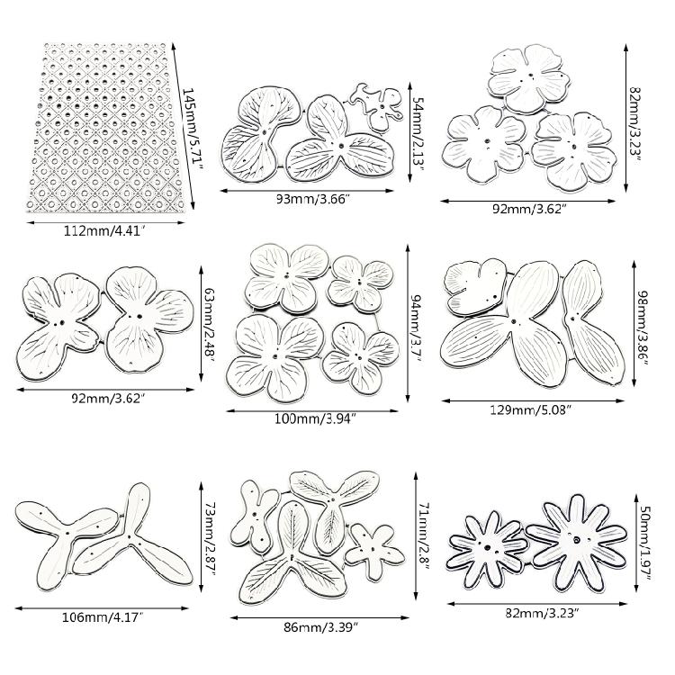 Dekorativní embosovací vykrajovátka pro výrobu narozeninových přání DIY Scrapbookingové album