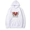 XPLR Heartbreak Printed Hoodie -  Autumn/Winter Retro Street Style - Long Sleeve Fleece Pullover Shirt