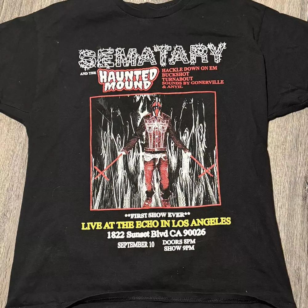 

Sematary Чорна футболка Бавовняна Повний розмір Унісекс S-5XL Унісекс футболка XL