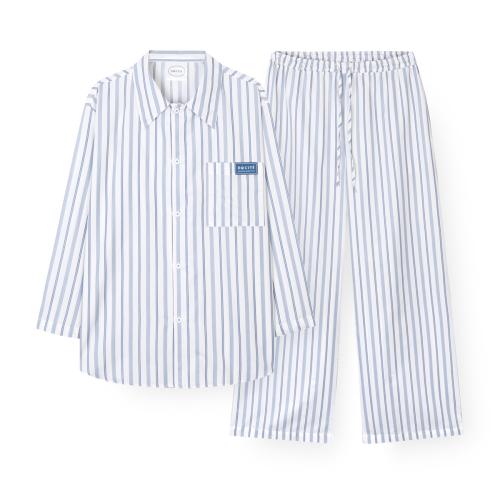 

[ORCITE] Unisex Blue Jam Long Sleeve Pajama Set G151 [Shipped from Korea] 100% Authentic Blue Jam - M