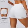 Women's Quick-Dry Three-Quarter Running Shorts with Inner Lining and Double Layer for Fitness