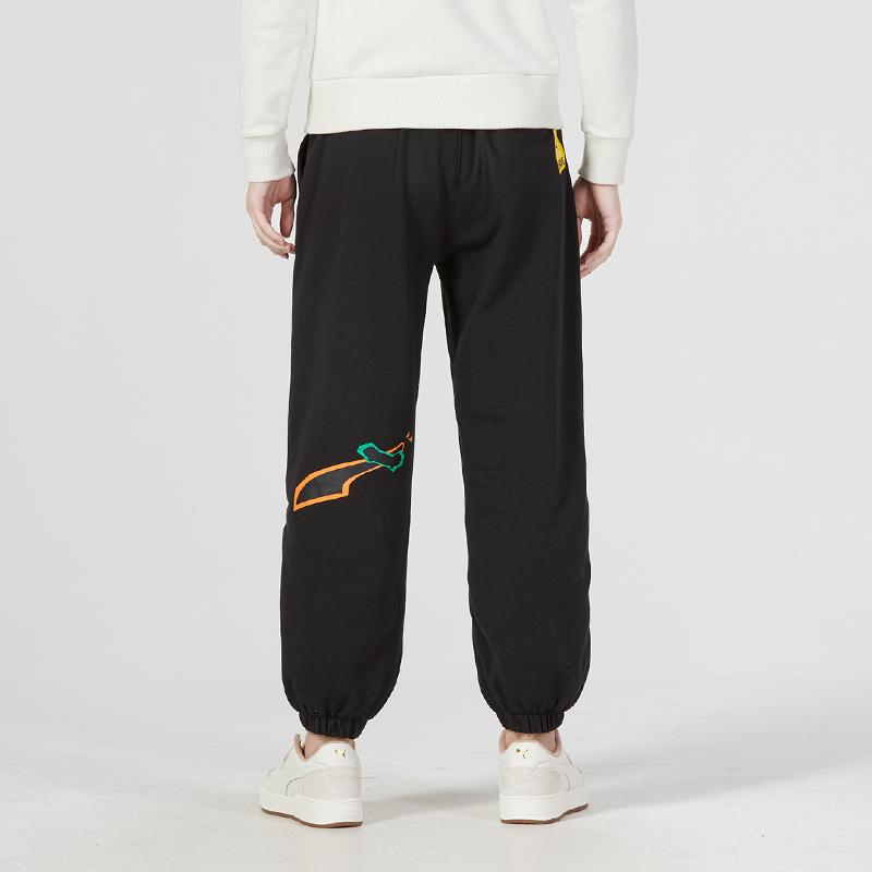 Puma Classics Street Sport Sweatpants With Logo Print Men Bottoms Black 539971-01