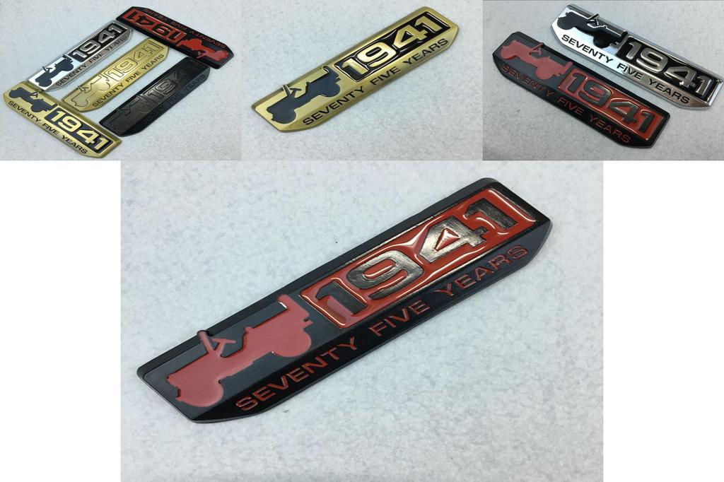 Premium Quality Metal 1941 Emblem For Jeep Trunk Tailgate And Fender Badge