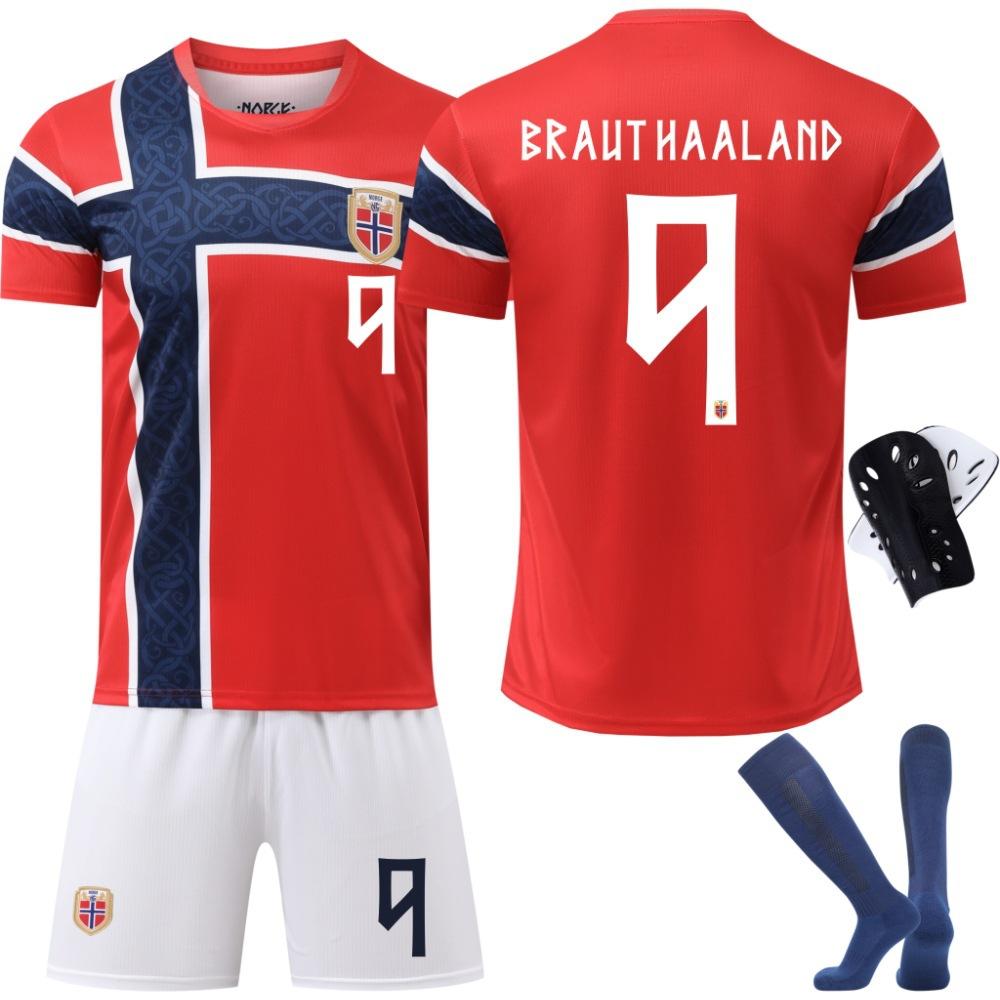 2026 Norway Home Jersey 9 Haaland Soccer Kit Adult Youth Breathable Quick-Dry Training Match Uniform