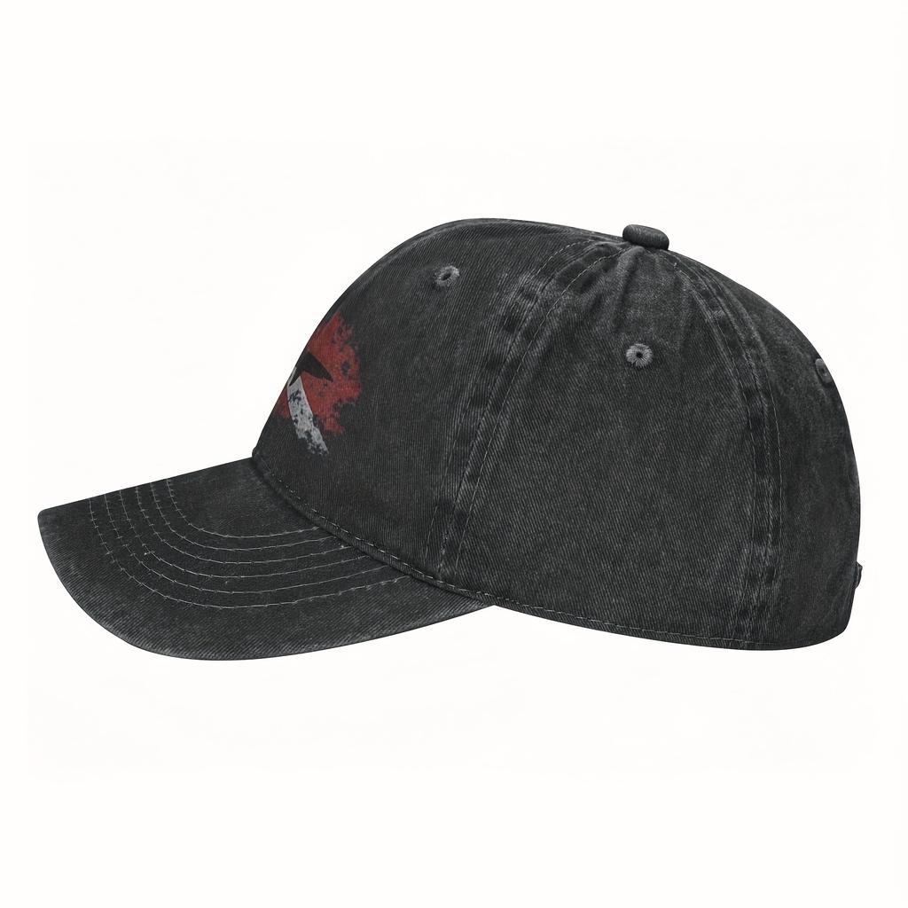 Shark Diver Flag Distressed Baseball Cap Vintage Sports Cowboy Hat Outdoor Adjustable