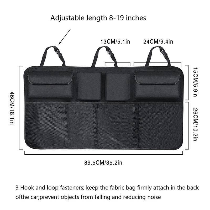 Oxford fabric Car Trunk Organizer Automatic Storage Bag SUV Car Rear Seat Backrest Hanging Bags Net Bags Travel Storage Bag Accessories