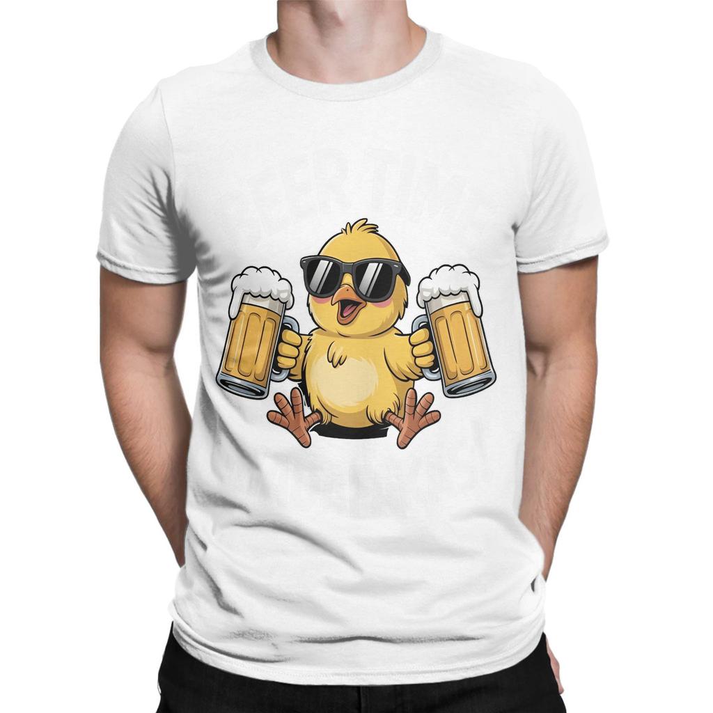 Vintage Beer Time Madafakas TShirts Men Round Collar Cotton T Shirts Short Sleeve Tees Printing Clothing