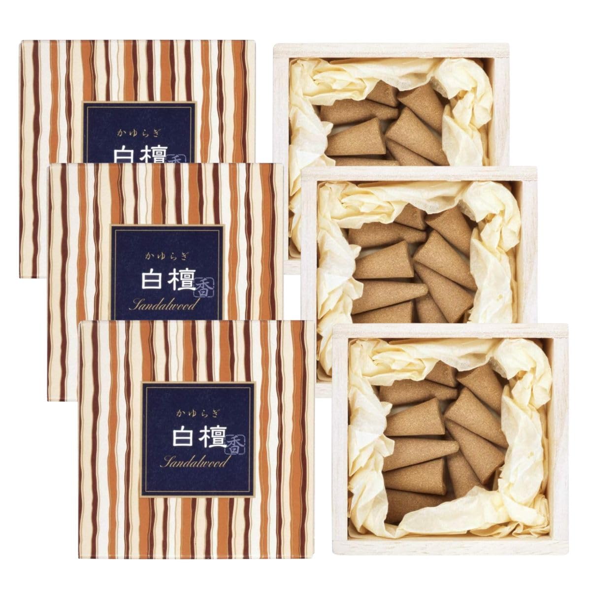 Nippon Kodo Kayuragi sandalwood cone incense 12 pieces 3 boxes