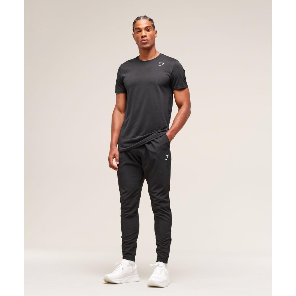 Gymshark Arrival Woven Tall Joggers Czarne A1c9e Bb2j
