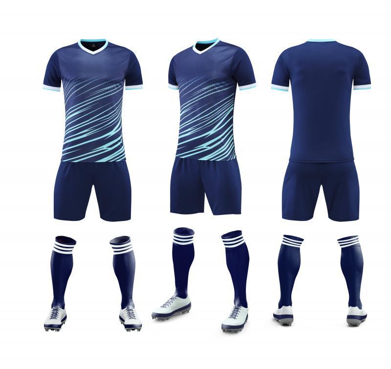 

Custom Football Training Suit Set - Short Sleeve, Breathable Team Uniform for Adults & Children M