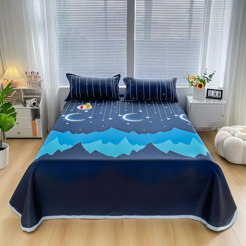 Vėsinanti plokščia paklodė su pagalvių užvalkalu Vasaros patalynė Lygi patalynė Namai Vienviečiai / karalienės dydžio paklodės rinkinys roupa de cama