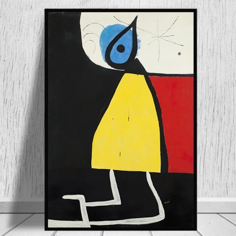 

Modern Joan Miro Surrealism Art Posters and Prints Canvas Painting Pictures on The Wall Abstract Decorative Home Decor Cuadros 21cm×30cm NoFrame