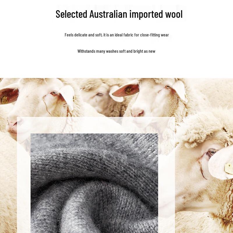 Hengyuanxiang Men's Pure Wool Button-Up Vest Cardigan